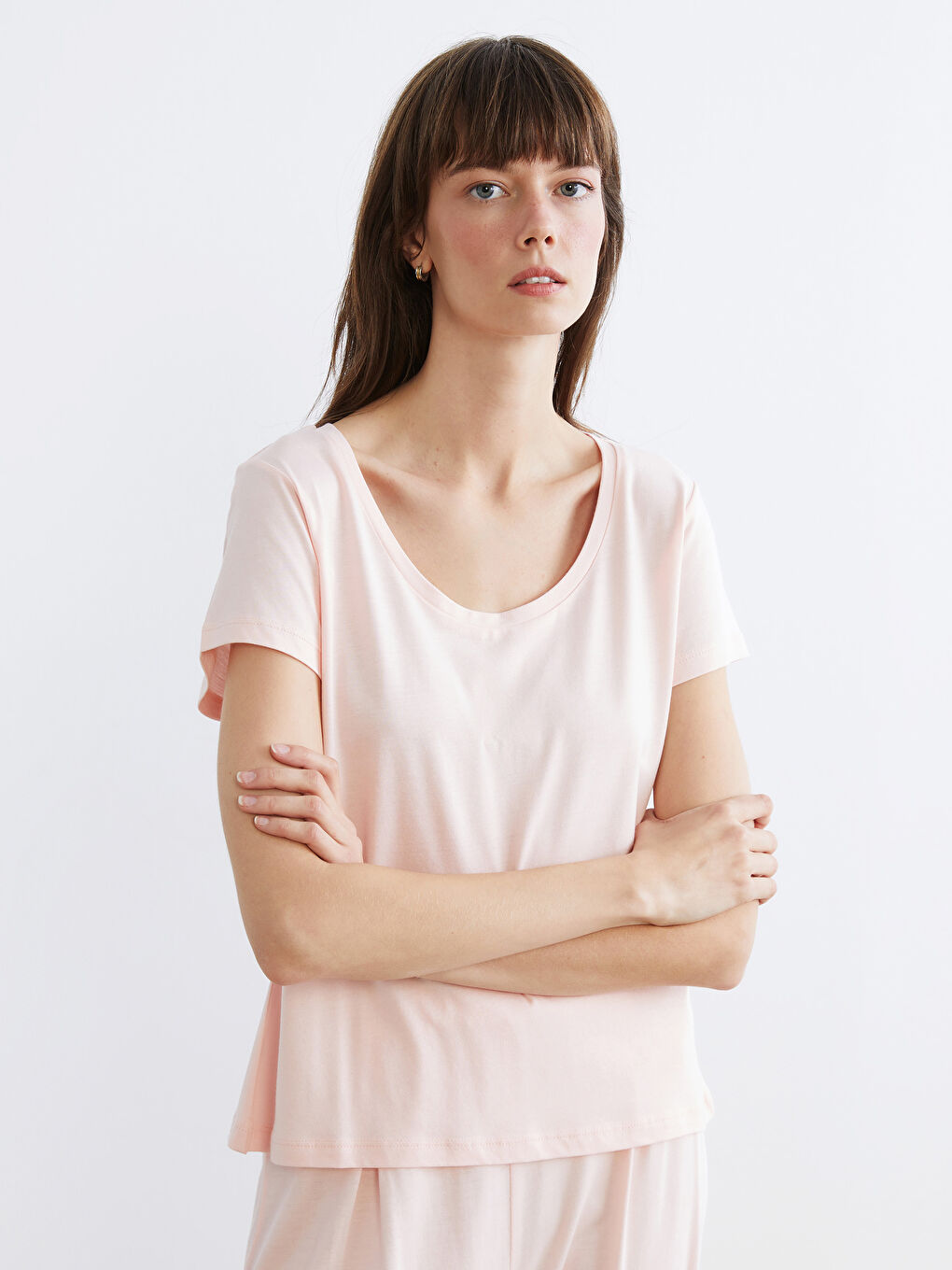 Әйелдер қызғылт Пижама жинағы-1