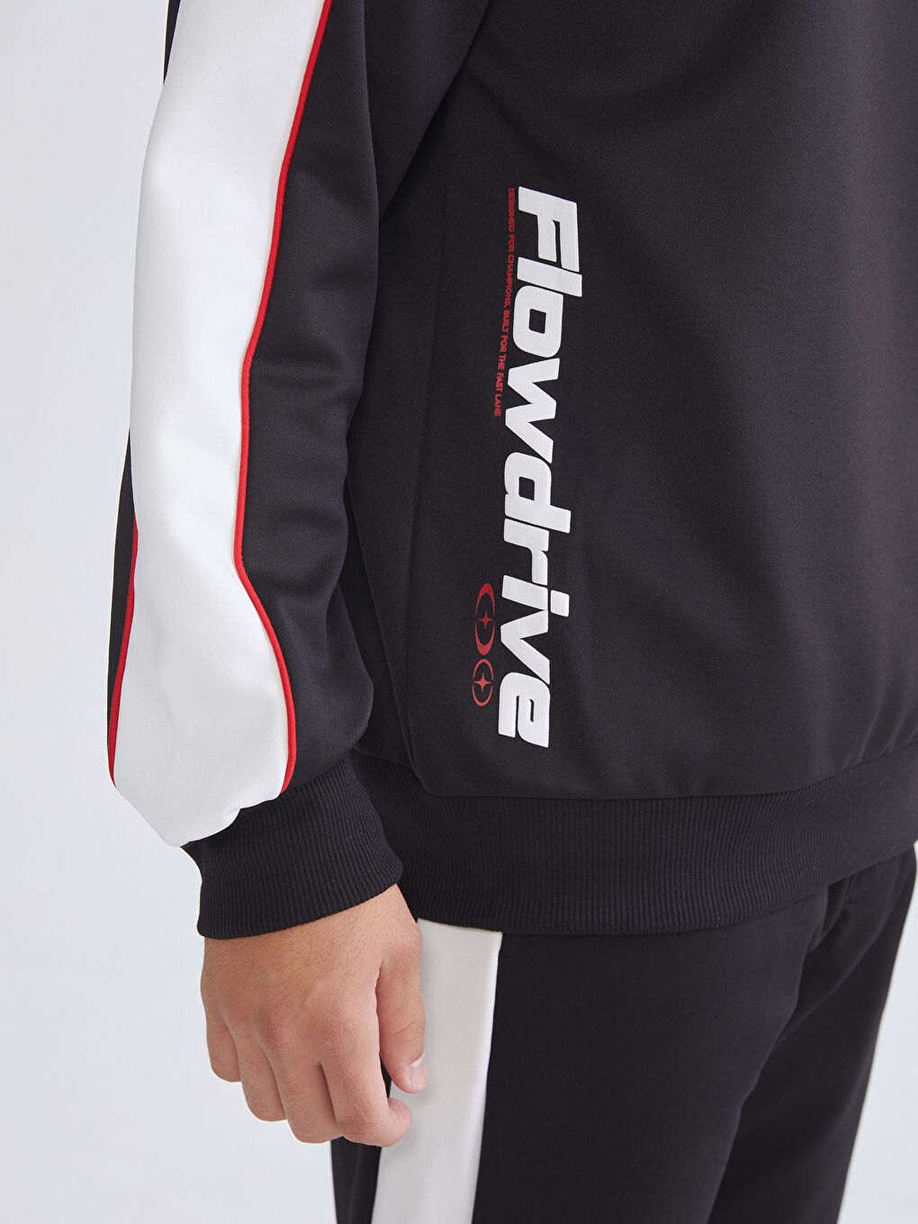 Polo Neck Printed Men's Sweatshirt-2