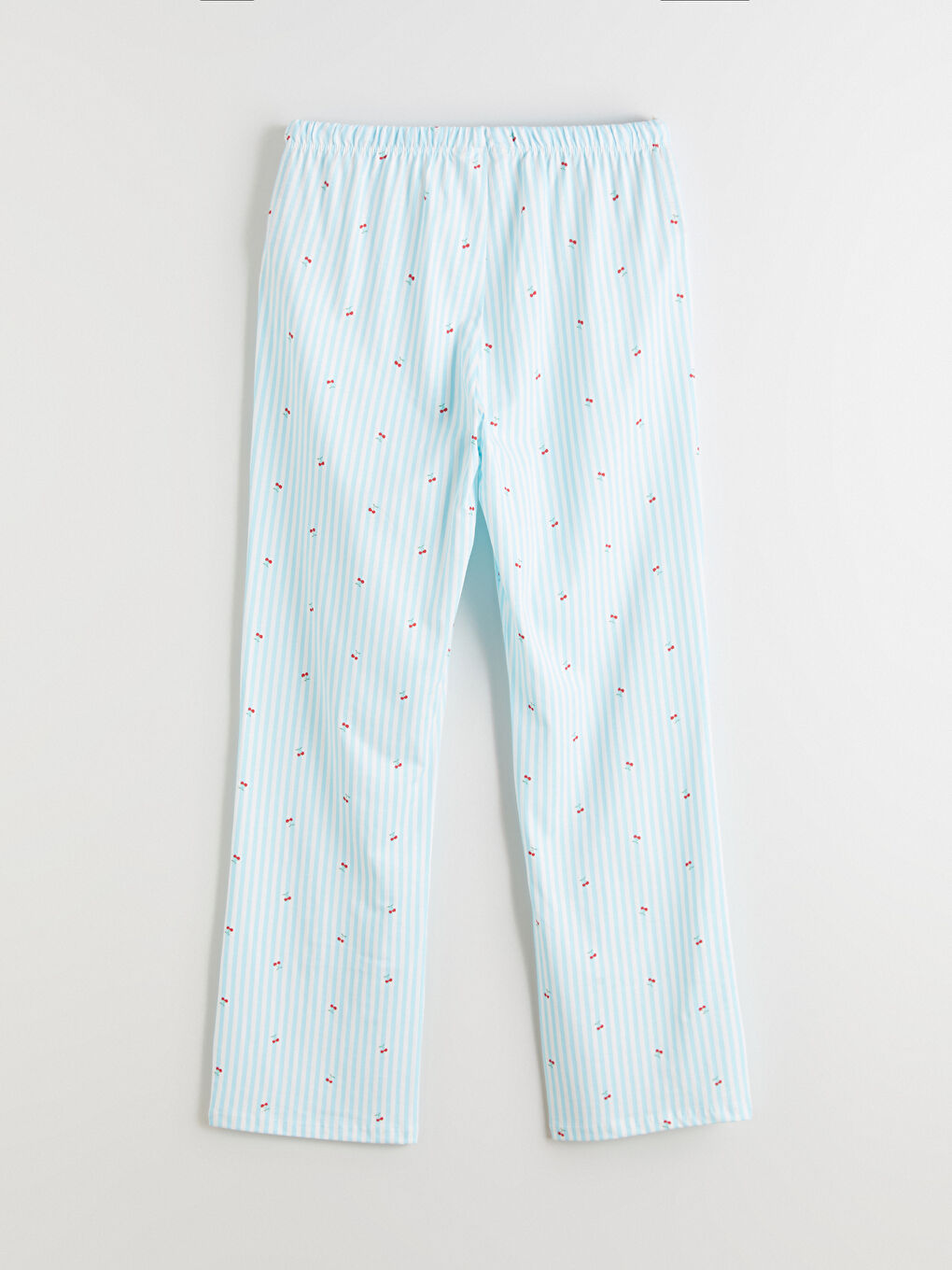 Mavi Bisiklet Yaka Baskılı Kadın Pijama Takımı-8