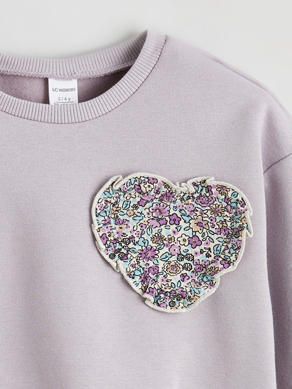 Lila Kız Çocuk Sweatshirt ve Tayt Pantolon 2'li-2