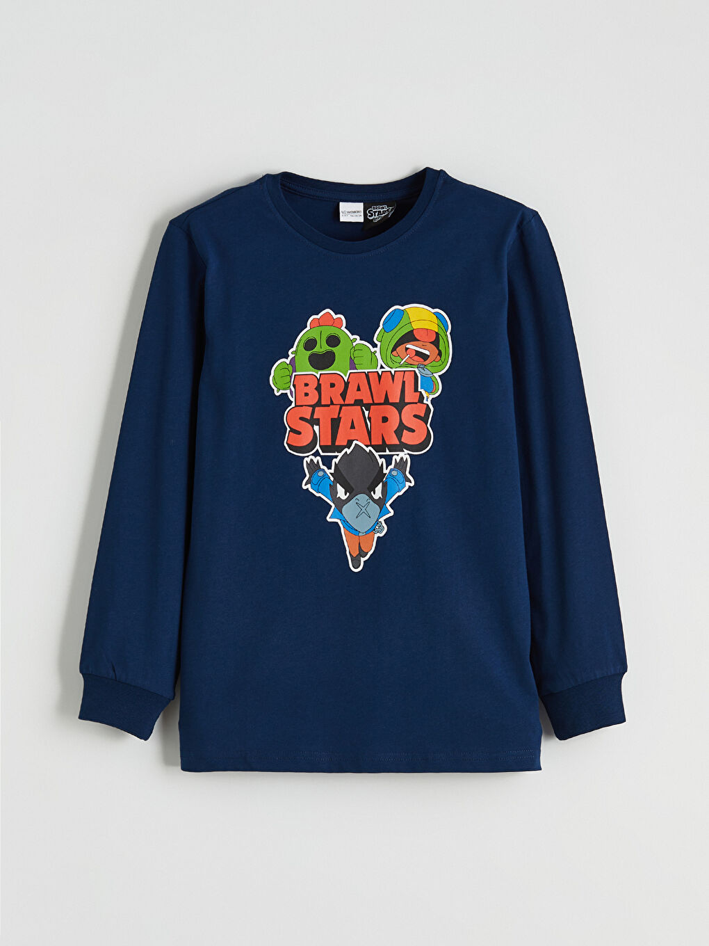 Lacivert Brawl Stars Baskılı Erkek Çocuk Pijama Takım-1