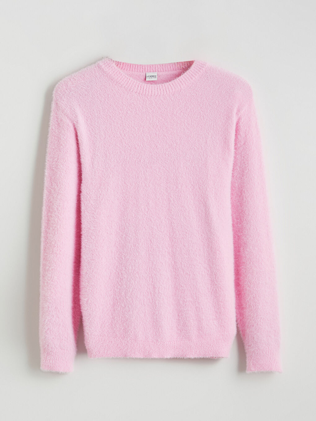 Pembe Bisiklet Yaka Kız Çocuk Triko Kazak