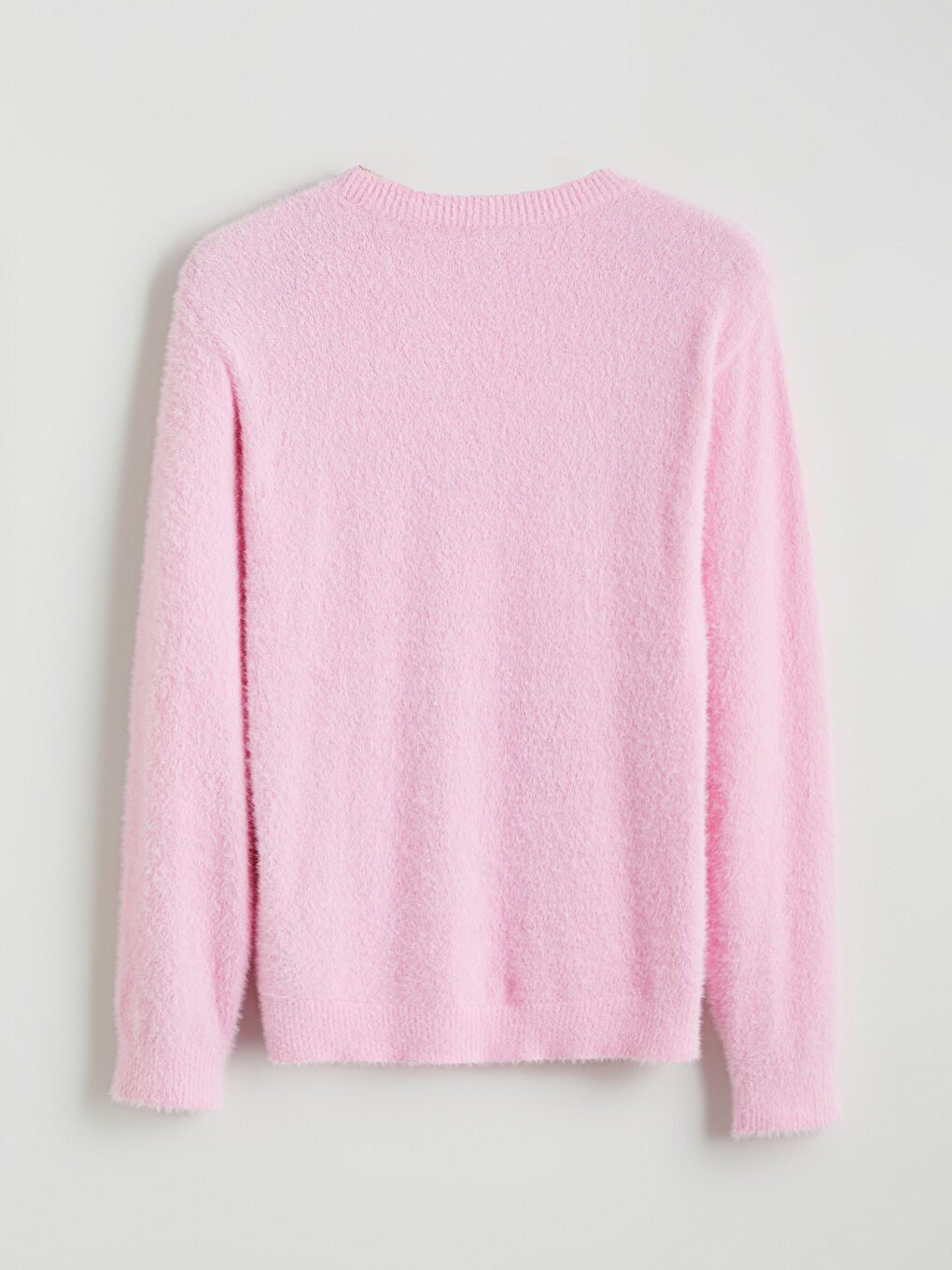 Pembe Bisiklet Yaka Kız Çocuk Triko Kazak-2