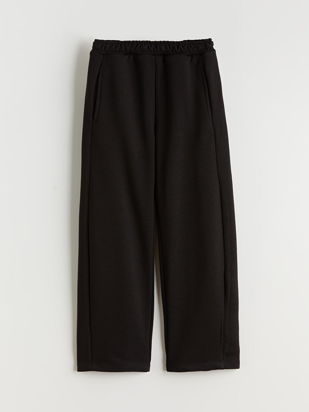 Siyah Beli Lastikli Kız Çocuk Eşofman Altı