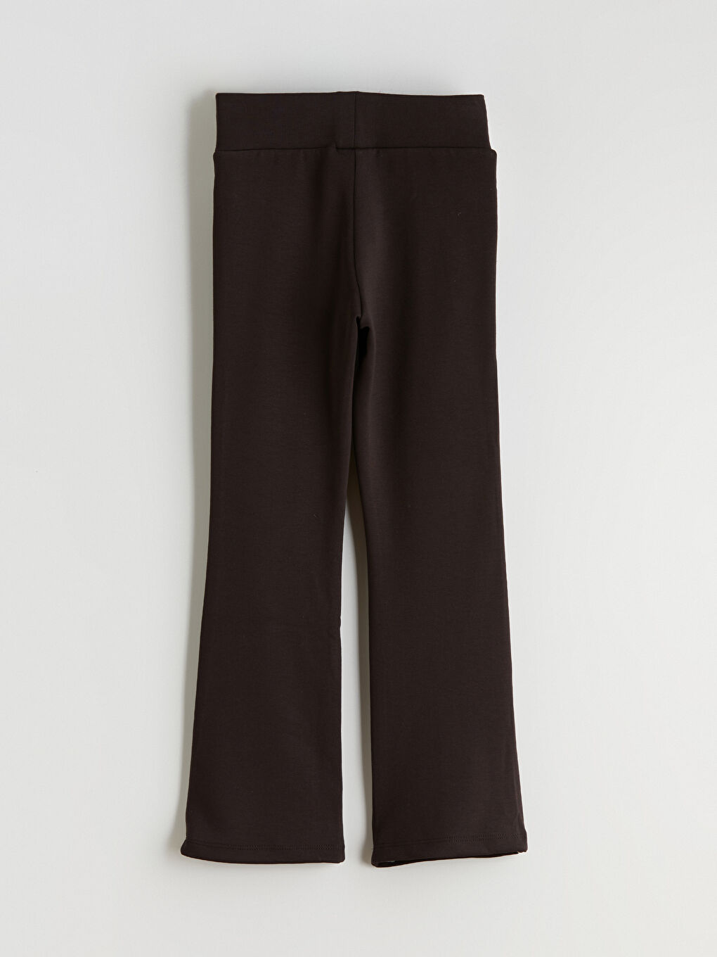 Kahverengi Beli Lastikli İspanyol Paça Kız Çocuk Tayt-2