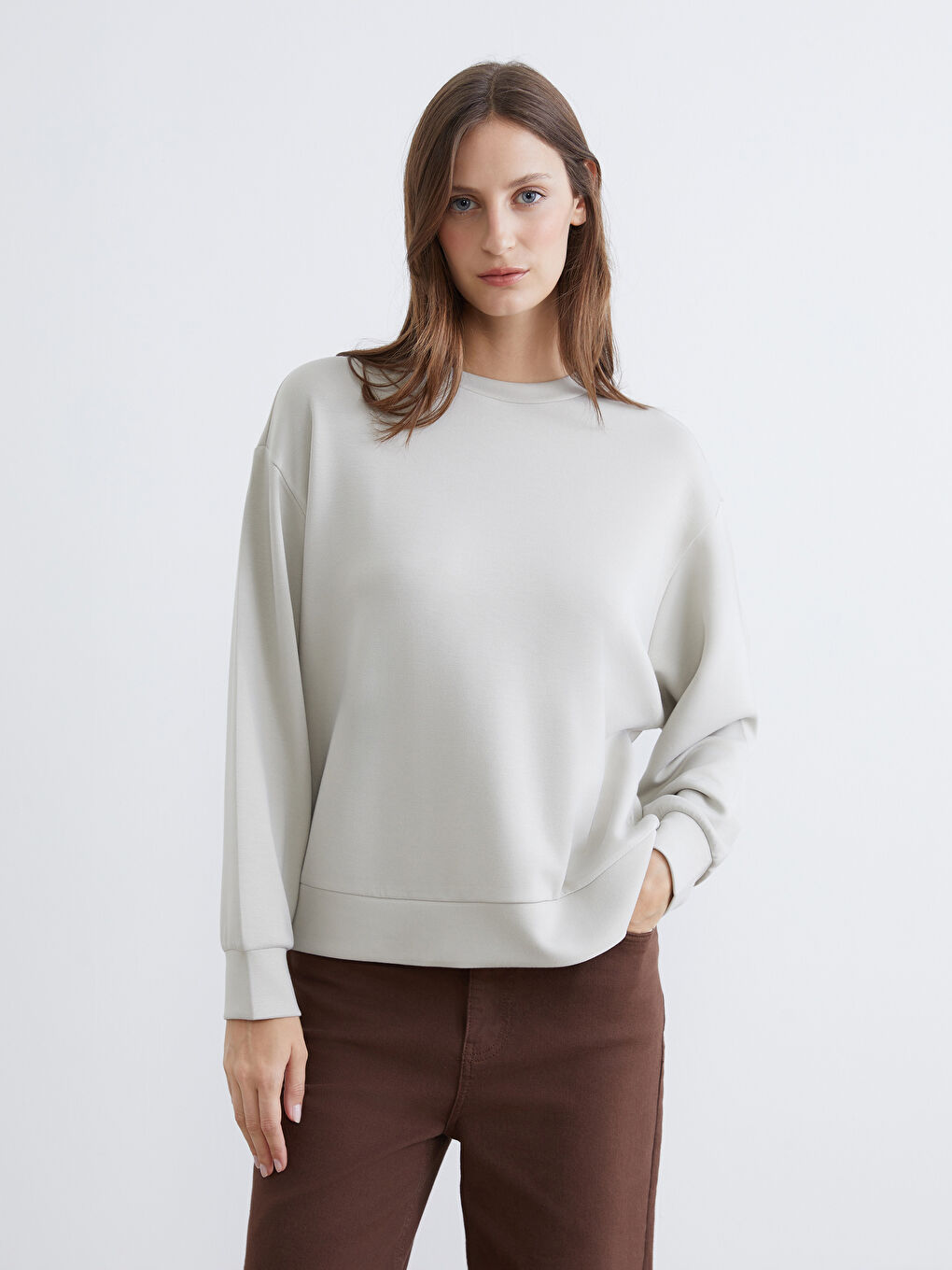 Crew Neck Oversize Women's Sweatshirt