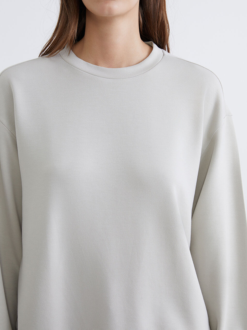 Crew Neck Oversize Women's Sweatshirt-2