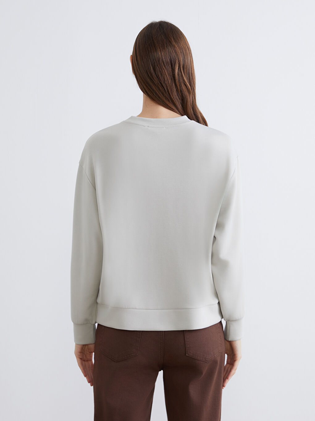 Crew Neck Oversize Women's Sweatshirt-3