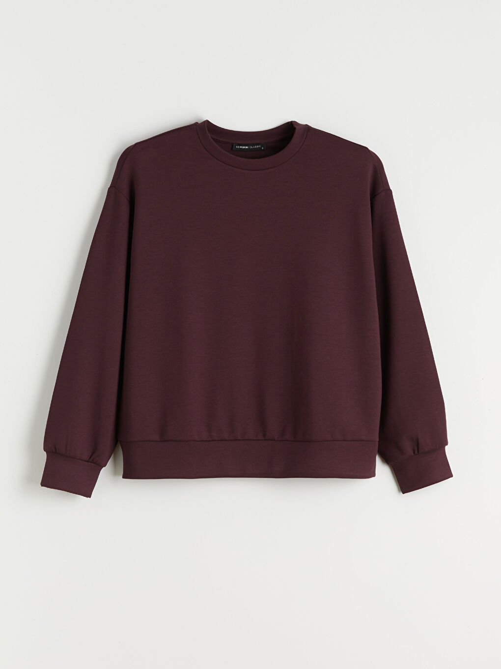 Mürdüm Bisiklet Yaka Oversize Kadın Sweatshirt-4