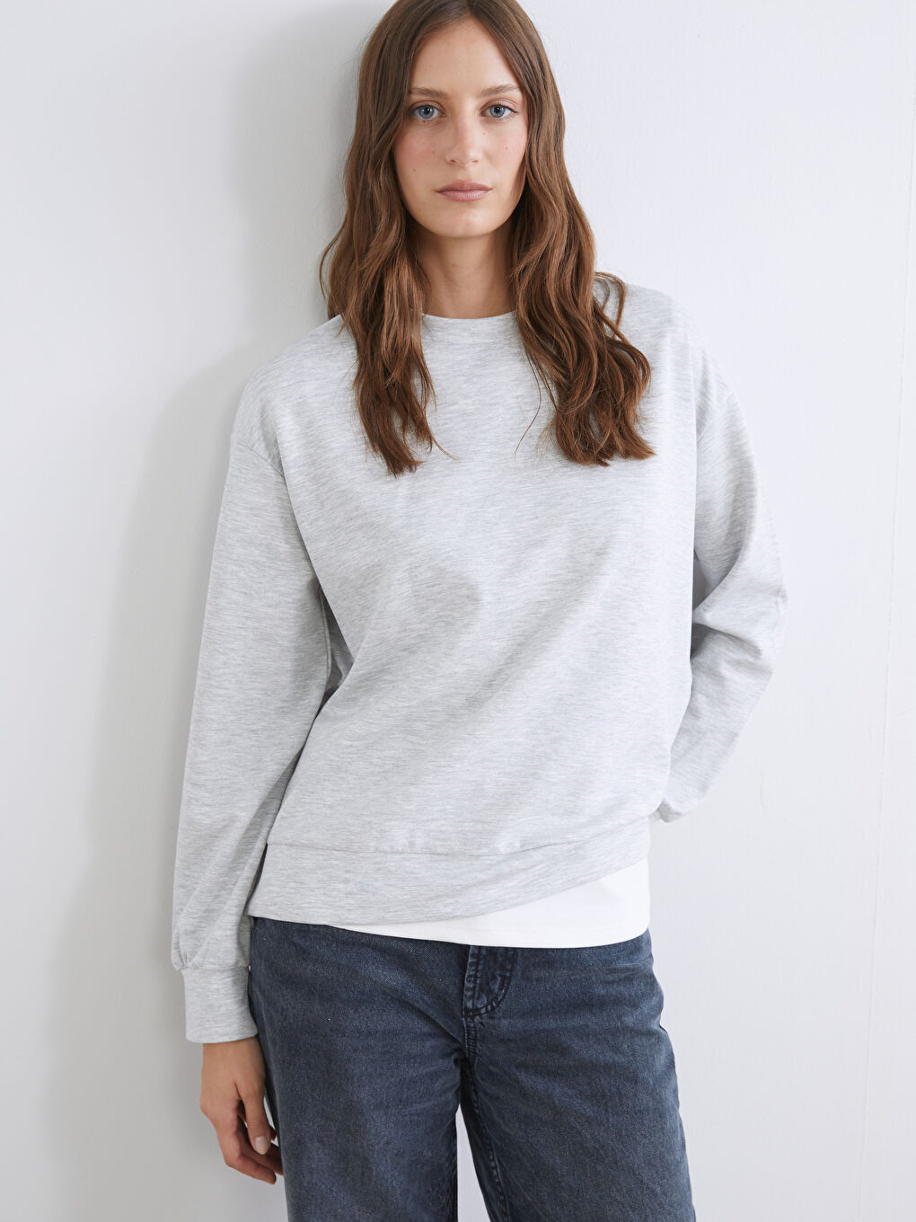 Crew Neck Oversize Women's Sweatshirt