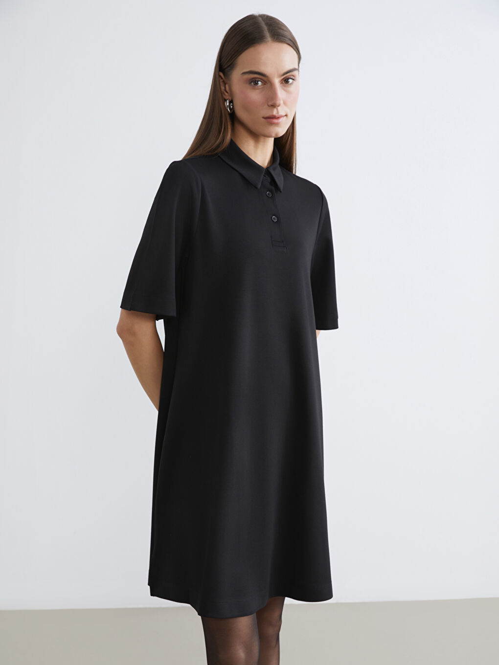 Polo Neck Mini Dress-1