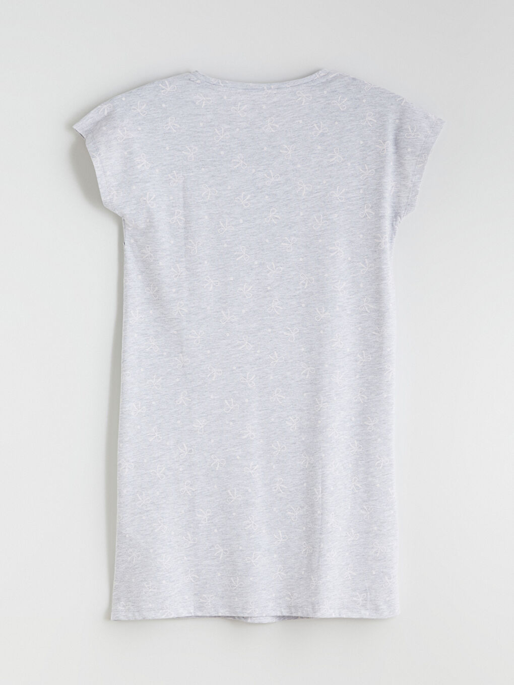 Crew Neck Printed Maternity Nightdress-5