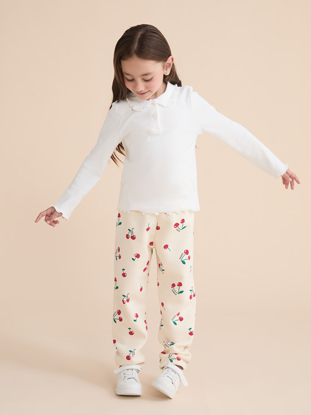 Elastic Waist Girls' Jogger Sweatpants