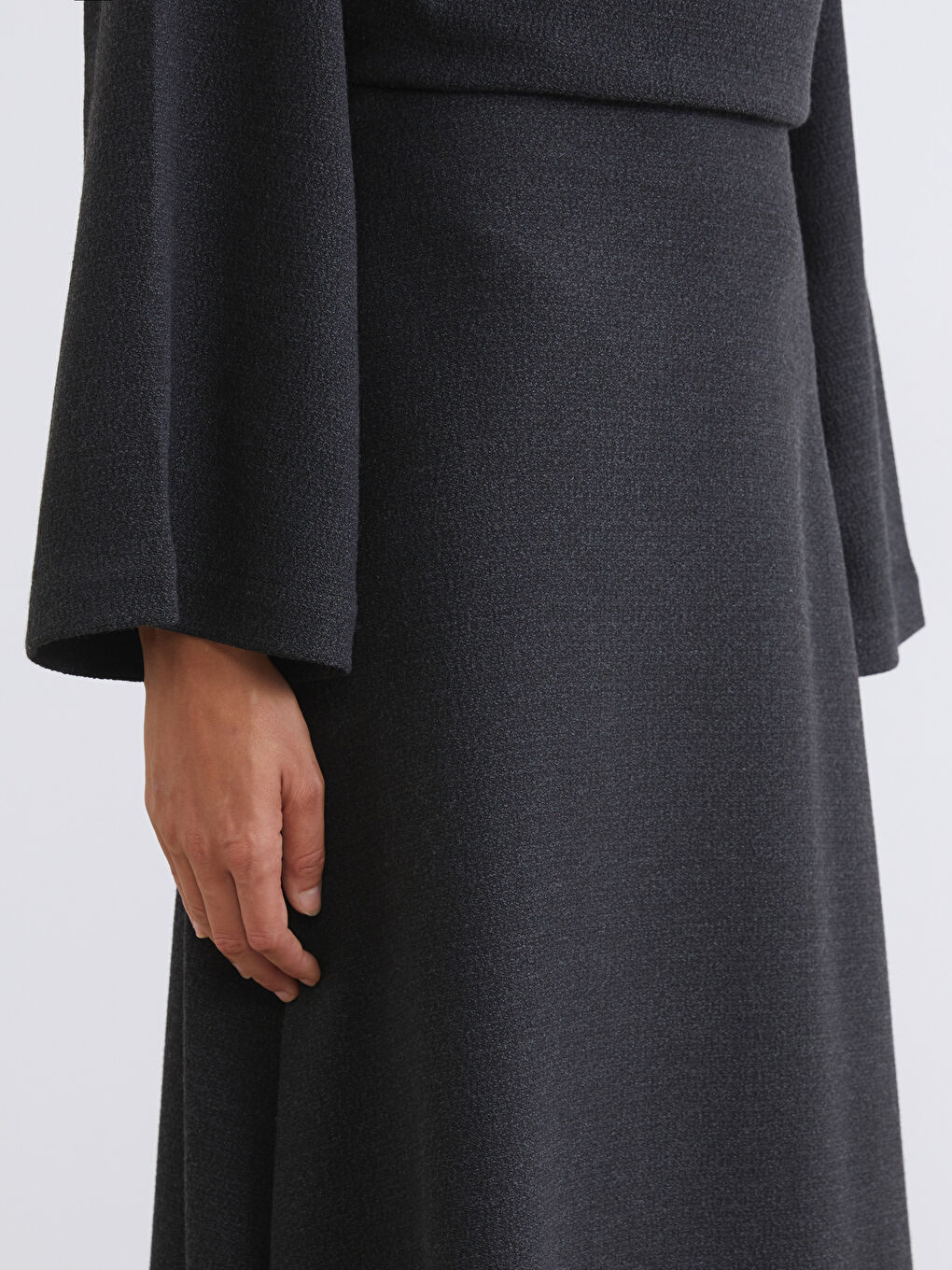 Siyah Beli Lastikli A Kesim Etek-2