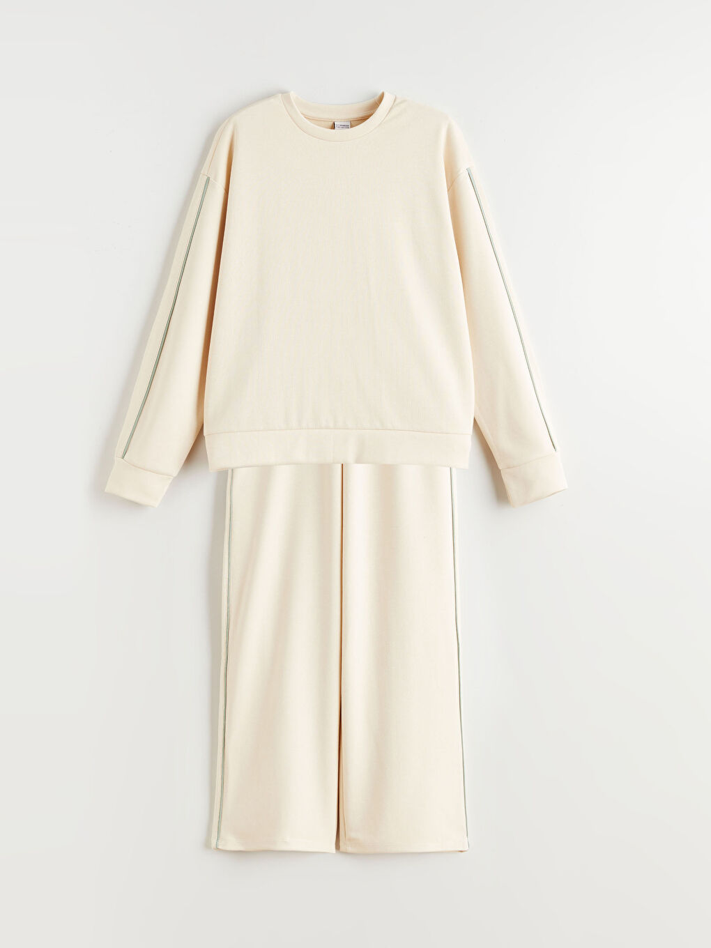 Sarı Bisiklet Yaka Kız Çocuk Eşofman Takım-2