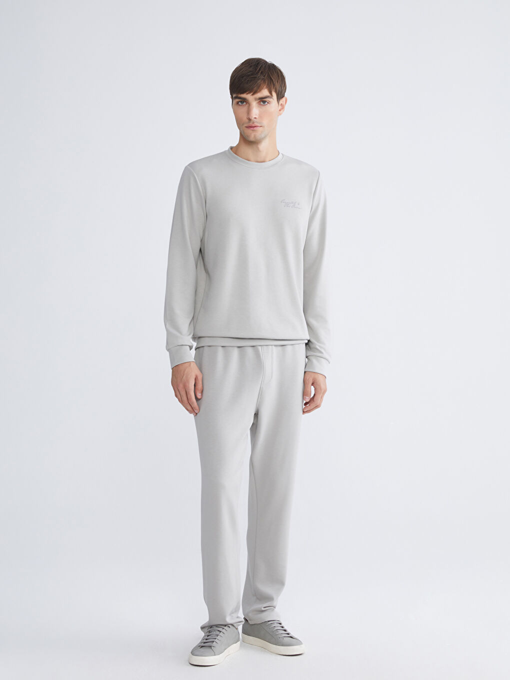 Gri Standart Kalıp Erkek Eşofman Altı