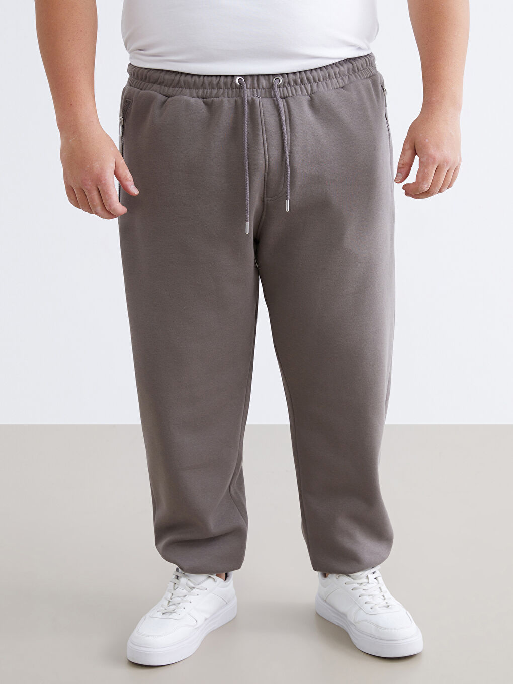 Kahverengi Büyük Beden Erkek Jogger Eşofman Altı-1