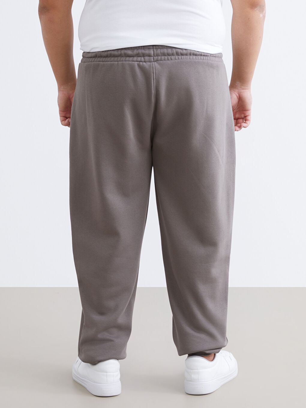 Kahverengi Büyük Beden Erkek Jogger Eşofman Altı-3