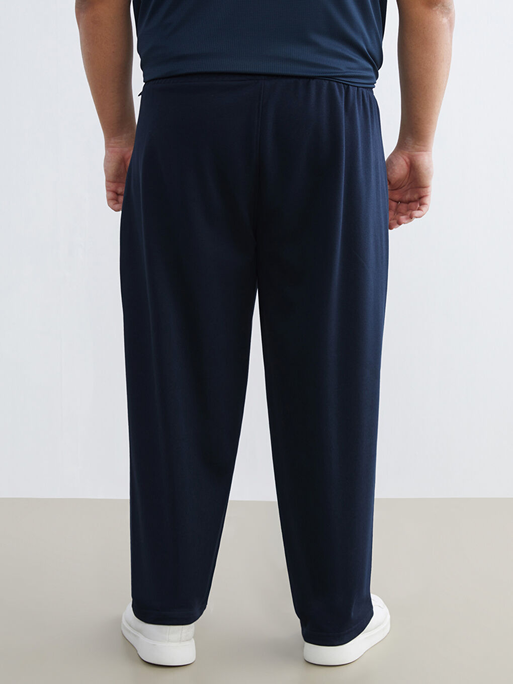 Lacivert Standart Kalıp Erkek Kalın Eşofman Altı-3