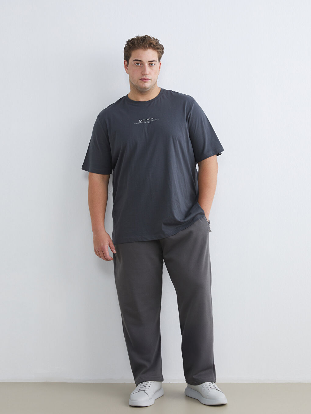 Gri Standart Kalıp Erkek Kalın Eşofman Altı