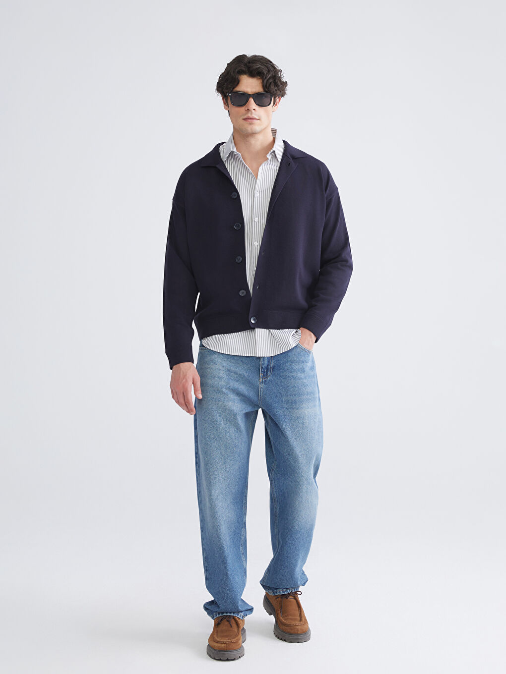 İndigo Baggy Fit Erkek Jean Pantolon