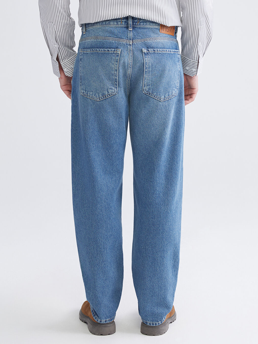 İndigo Baggy Fit Erkek Jean Pantolon-3