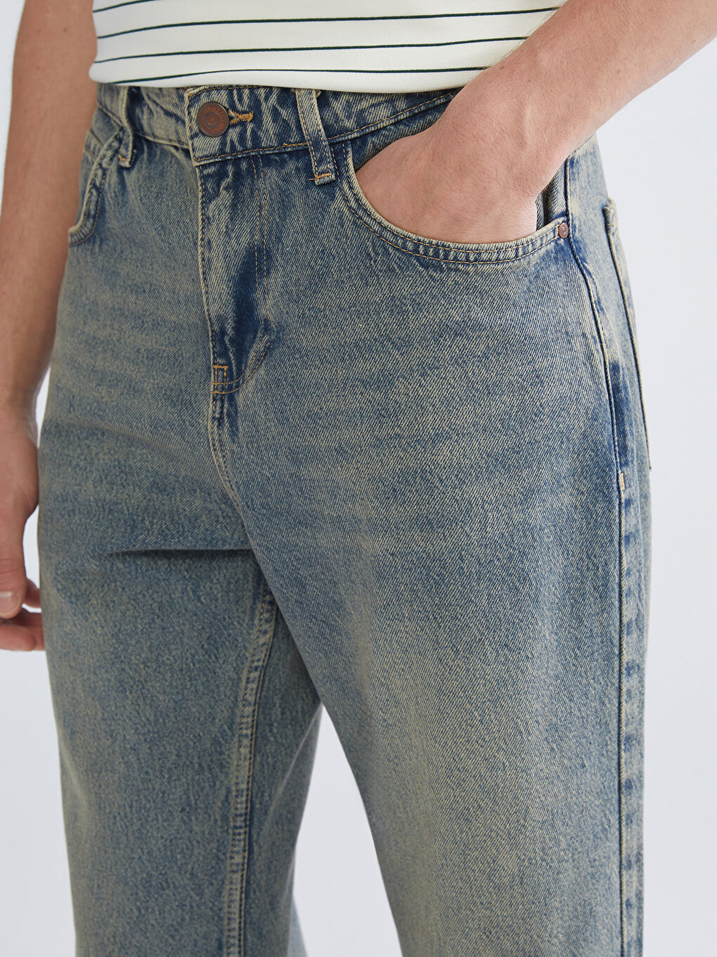 İndigo Baggy Fit Erkek Jean Pantolon-2