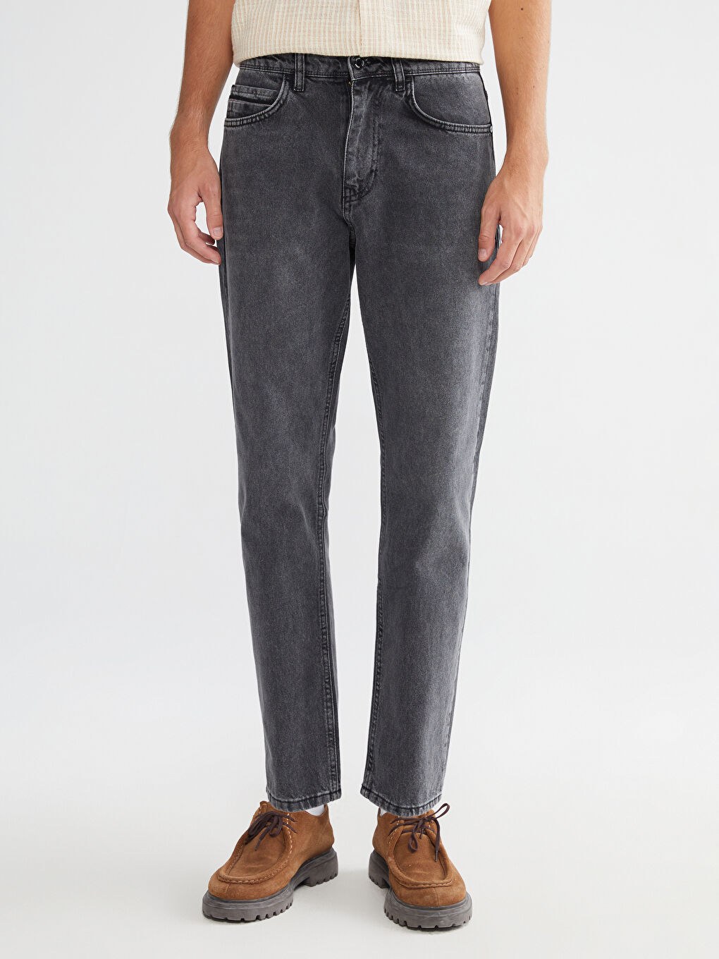 Siyah 710 Loose Fit Erkek Jean Pantolon-1