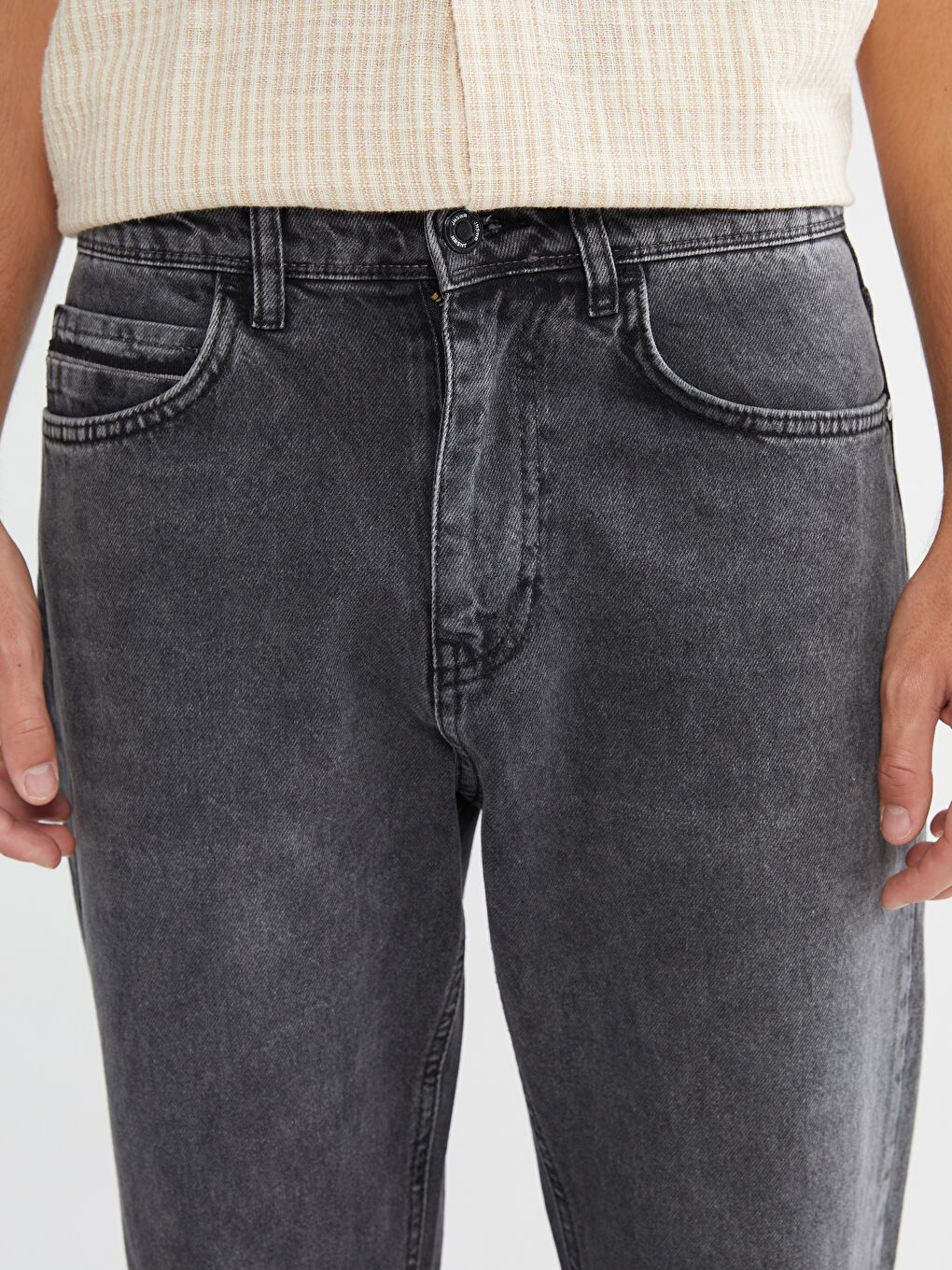 Siyah 710 Loose Fit Erkek Jean Pantolon-2