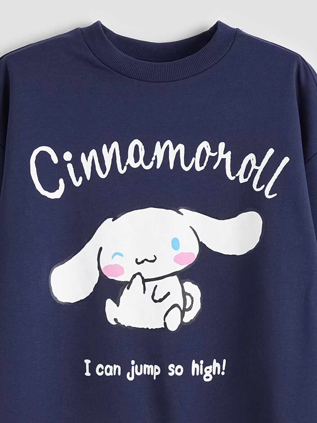 Crew Neck Cinnamoroll Printed Girls' Sweatshirt-2