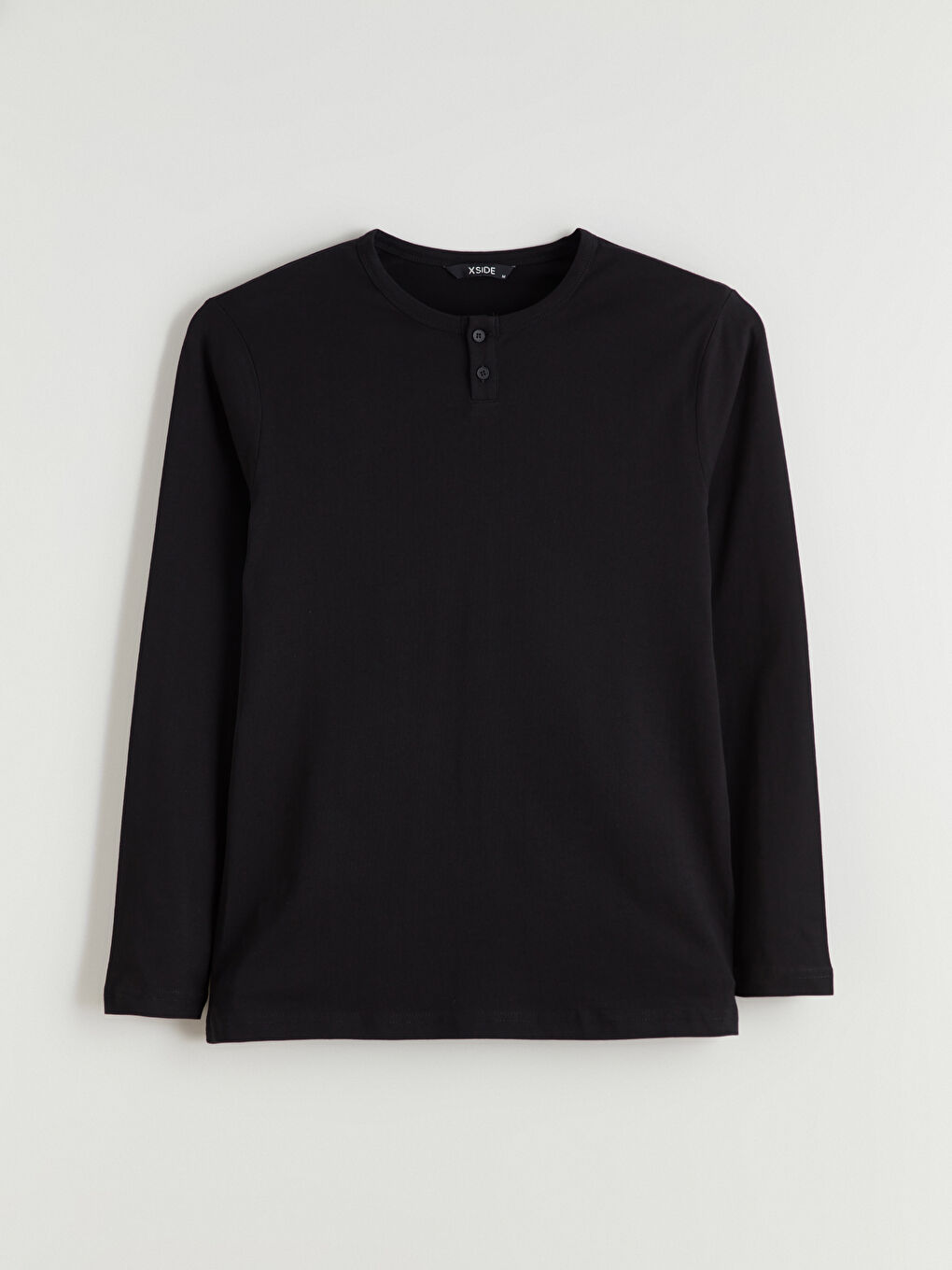 Siyah Bisiklet Yaka Erkek Sweatshirt-4