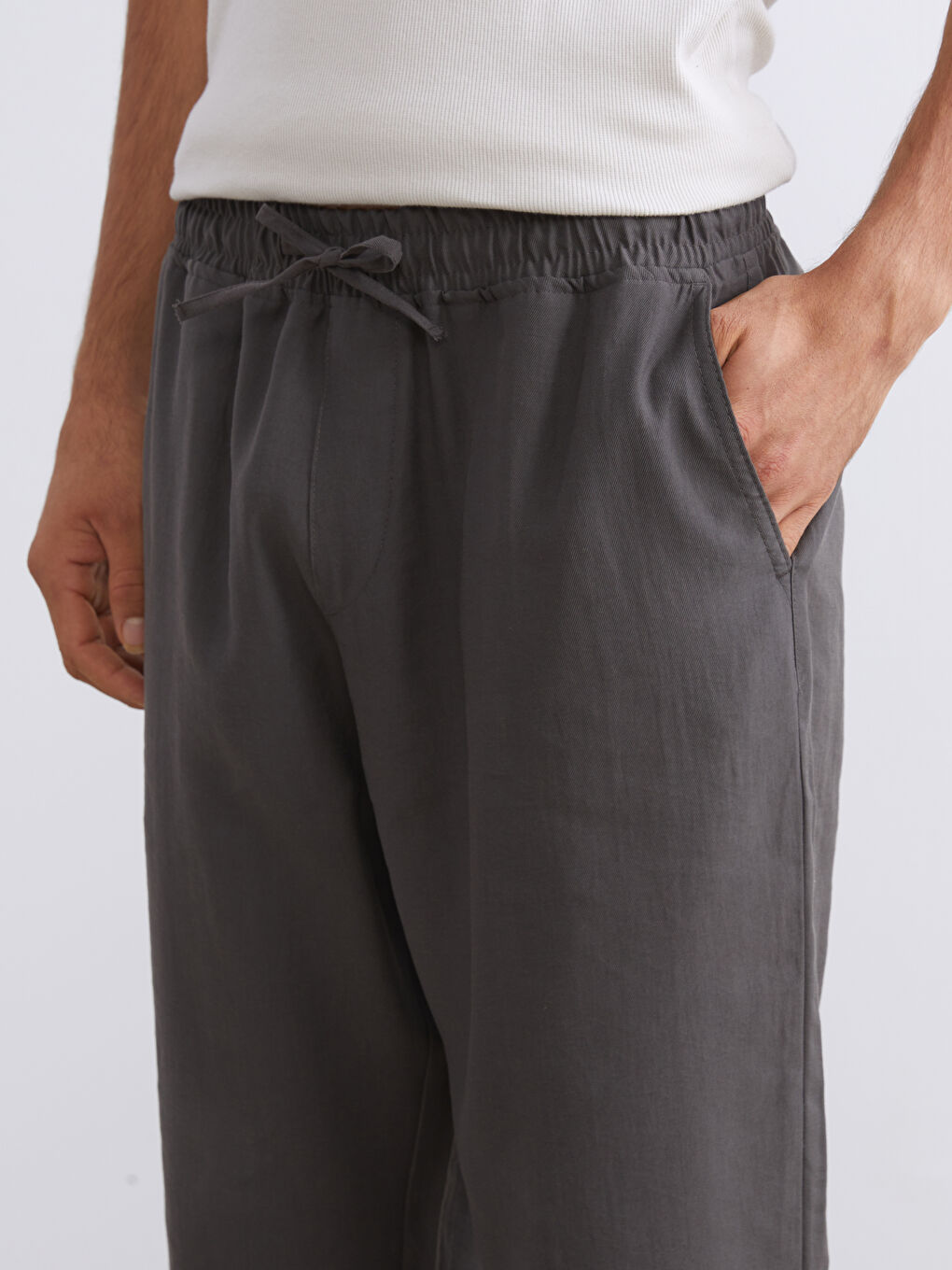 Antrasit Rahat Kalıp Gabardin Erkek Pantolon-2