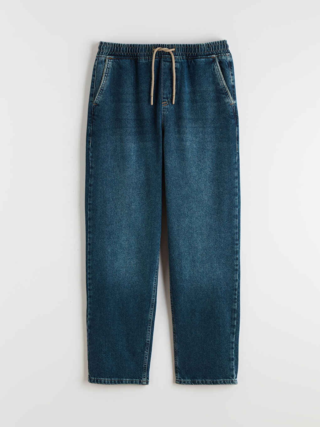 Yeşil Loose Fit Erkek Jean Pantolon-4