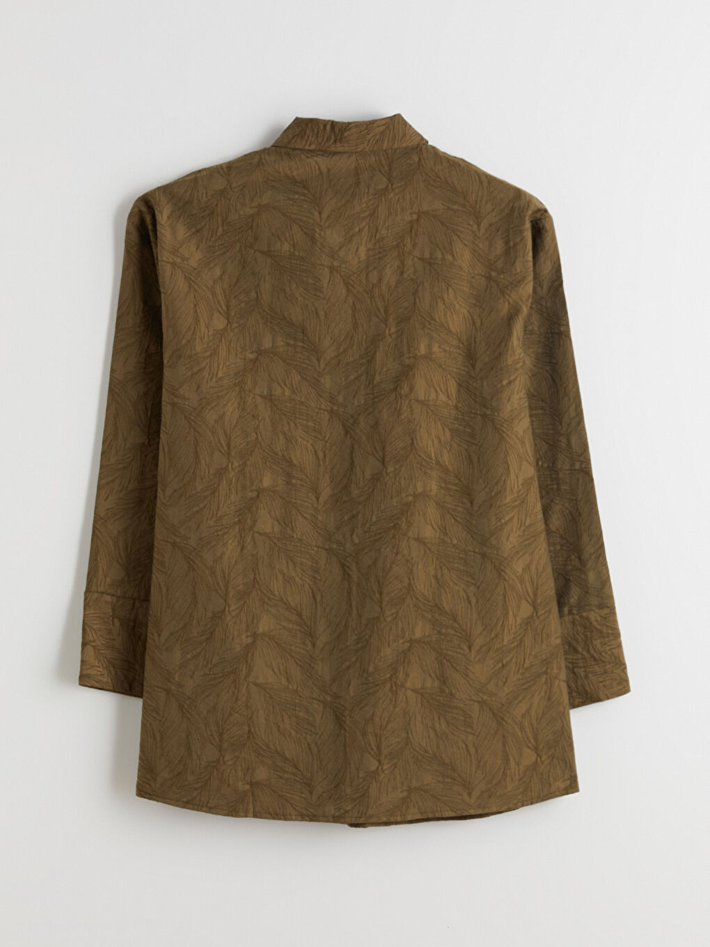 Haki Desenli Kadın Gömlek Tunik-5