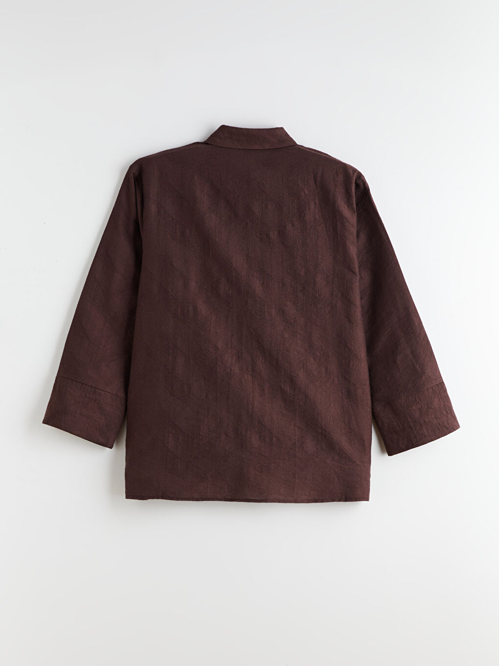 Kahverengi Desenli Kadın Gömlek Tunik-5