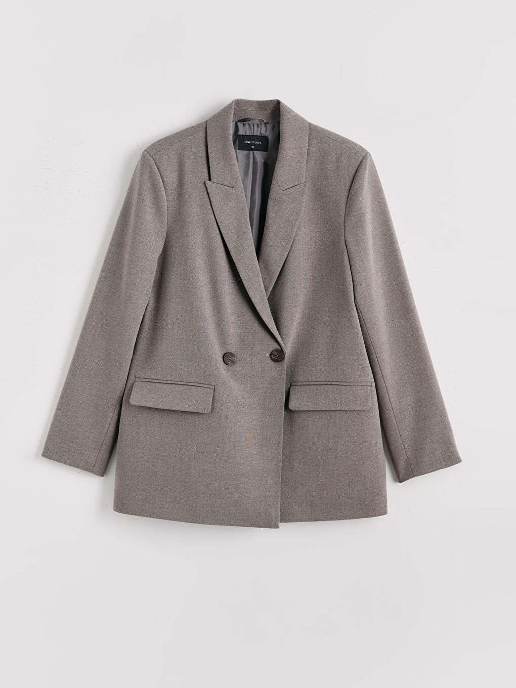 Kahverengi Kruvaze Yaka Kadın Blazer Ceket