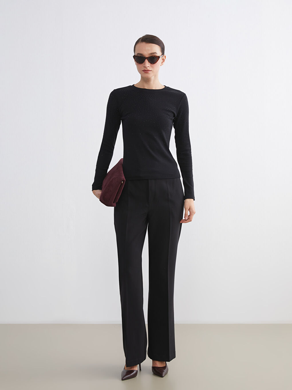 Ženska majica sa okruglim izrezom-1