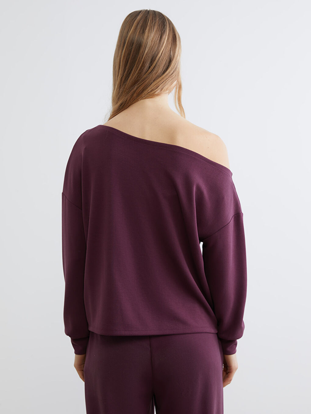 Slash Neck Women's Sweatshirt-3