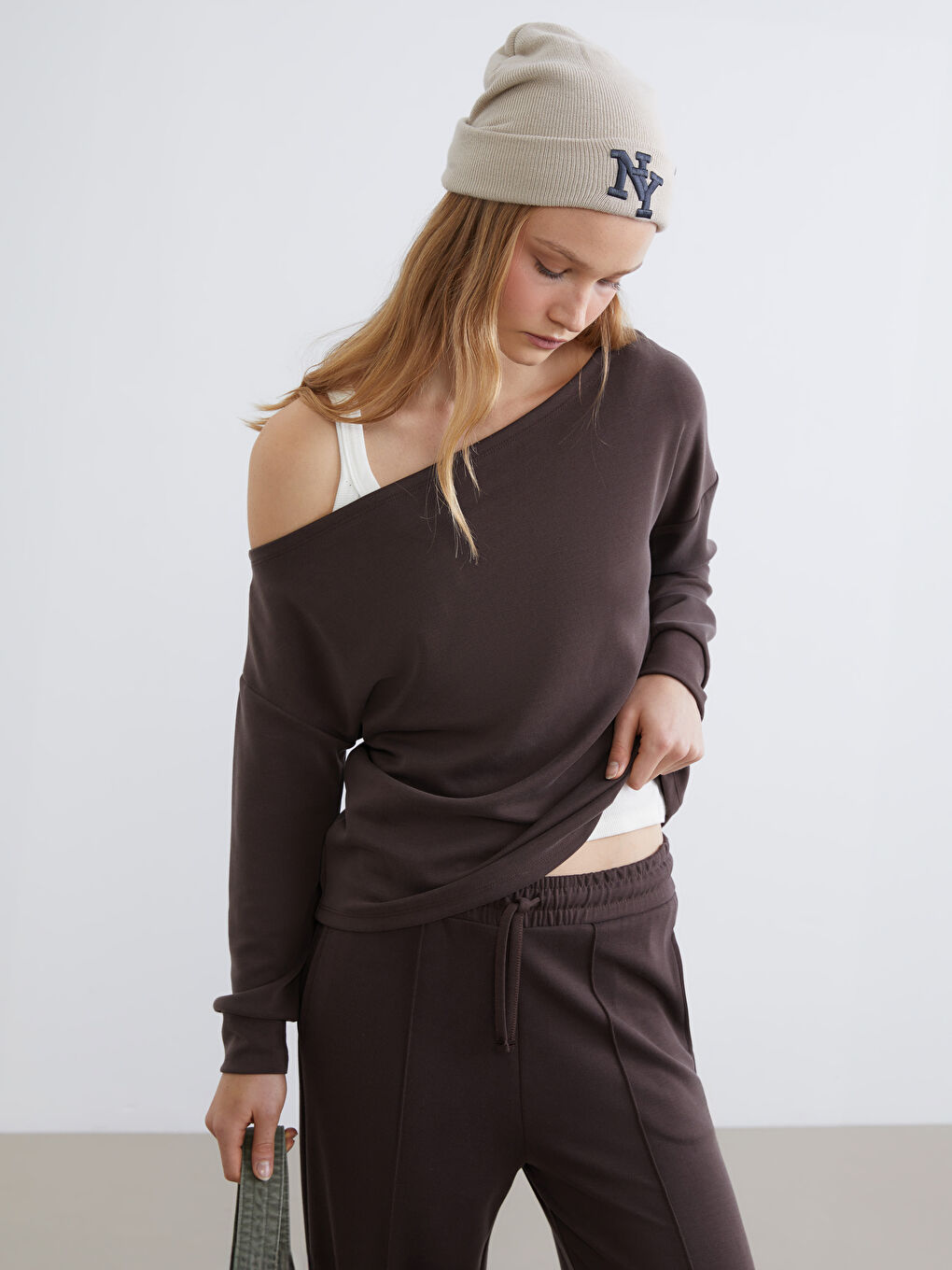 Slash Neck Women's Sweatshirt