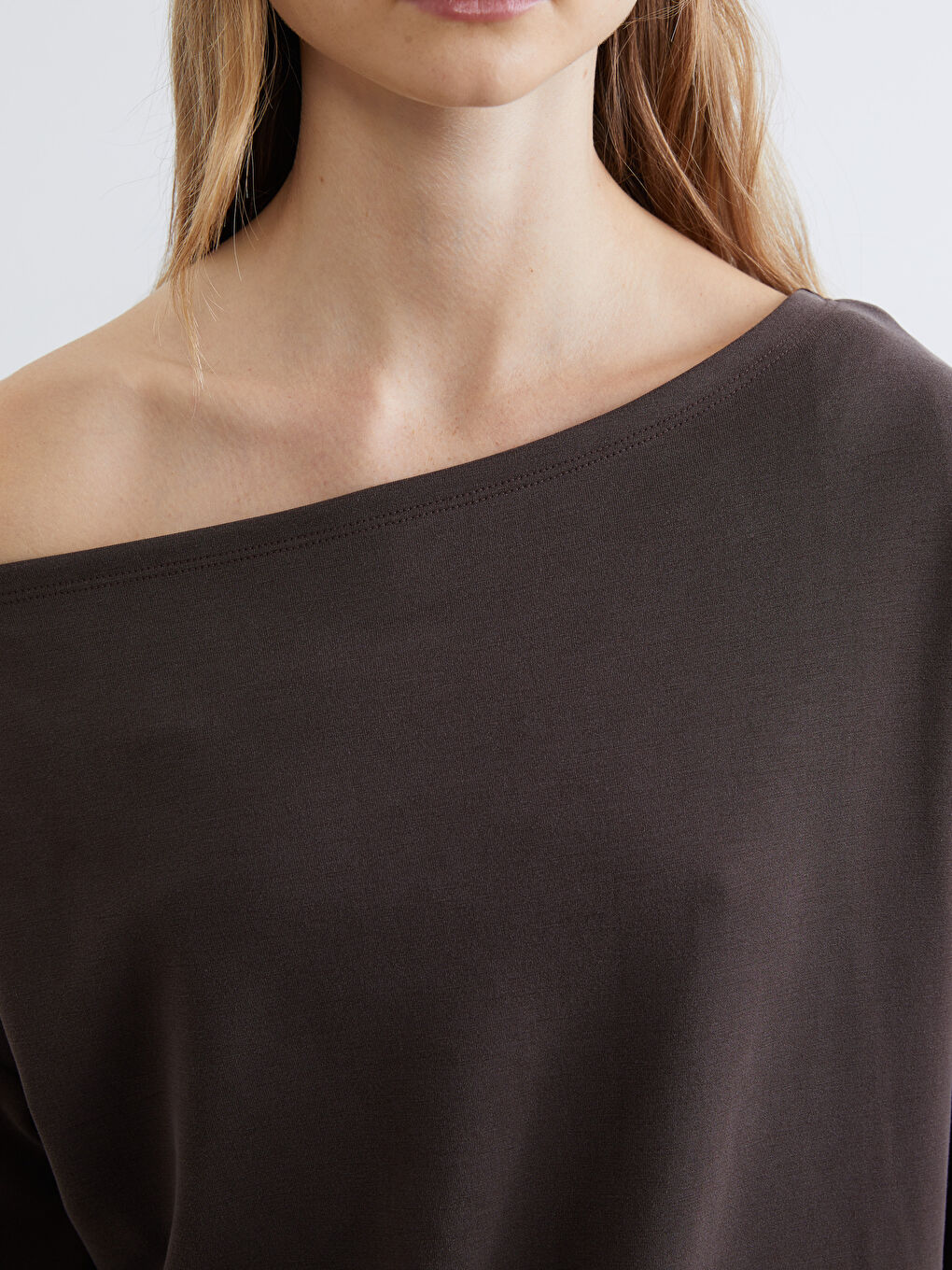 Slash Neck Women's Sweatshirt-2