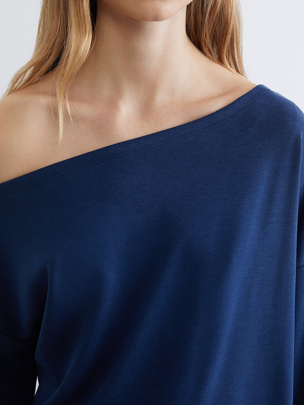 Slash Neck Women's Sweatshirt-2