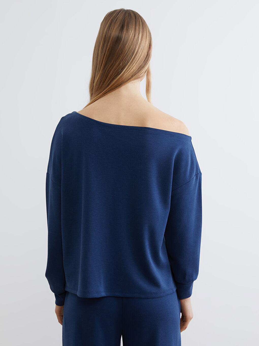 Slash Neck Women's Sweatshirt-3