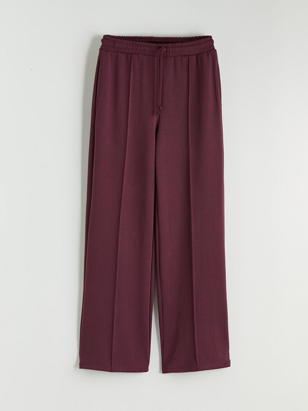 Elasticated Waist Wide Leg Women's Sweatpants-4