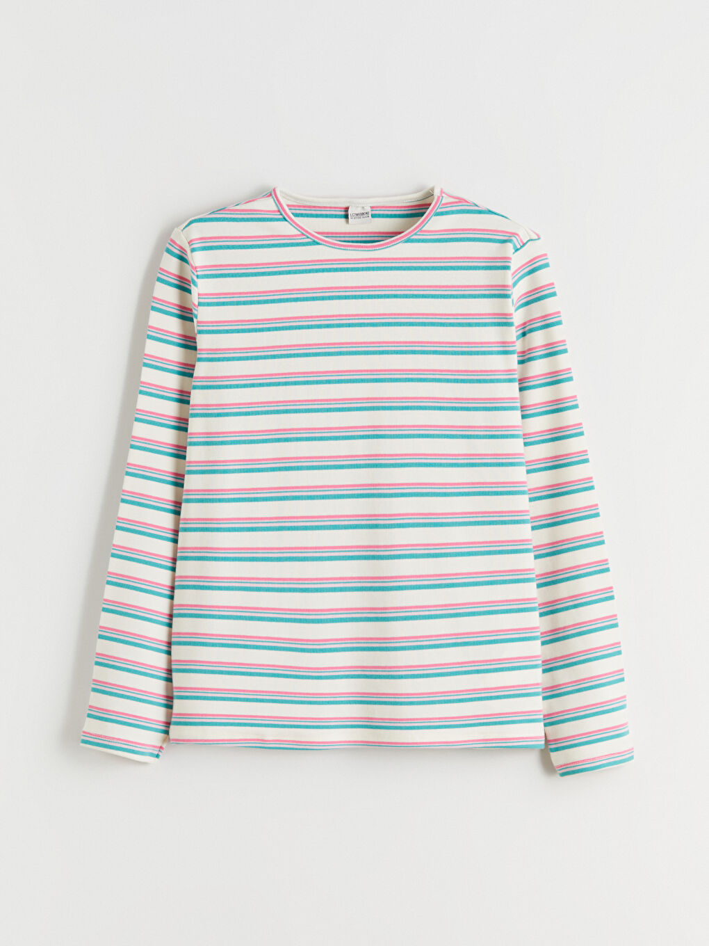 Crew Neck Striped Girls' T-Shirt