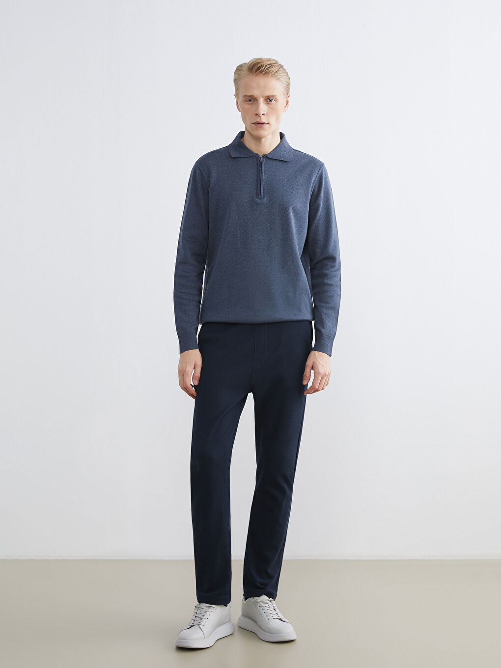 Lacivert Standart Kalıp Erkek Eşofman Altı