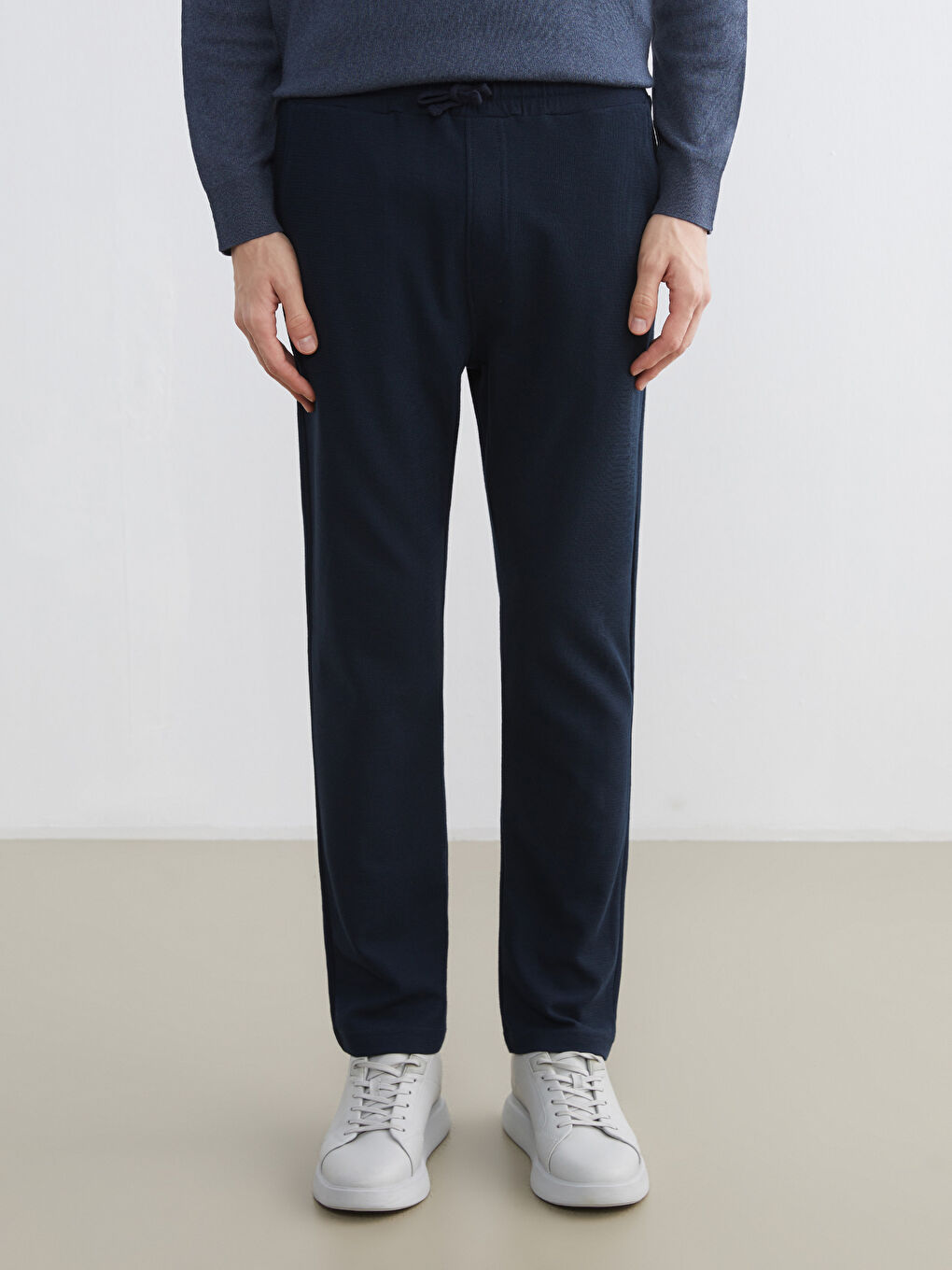 Lacivert Standart Kalıp Erkek Eşofman Altı-1