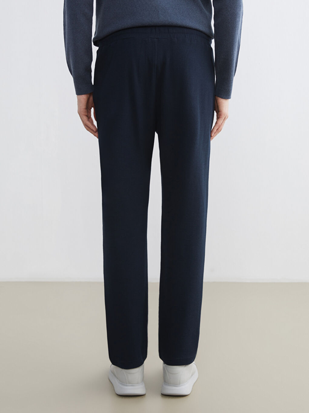 Lacivert Standart Kalıp Erkek Eşofman Altı-3