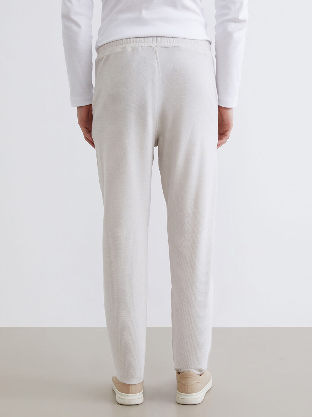 Bej Standart Kalıp Erkek Eşofman Altı-3