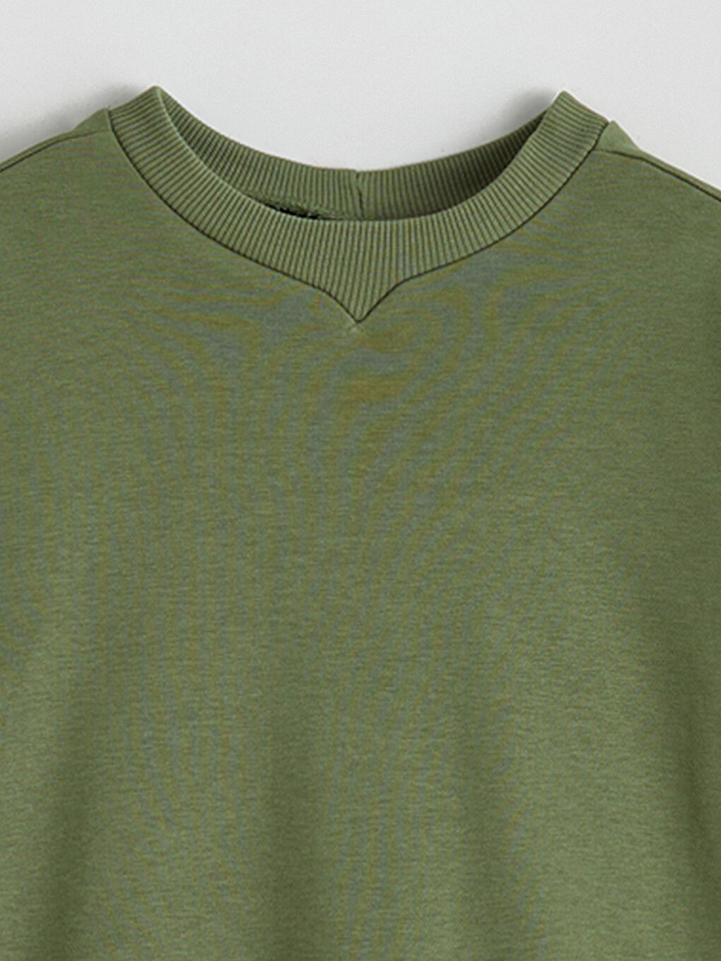 Суитшърт с кръгло деколте за момчета - плътен-1