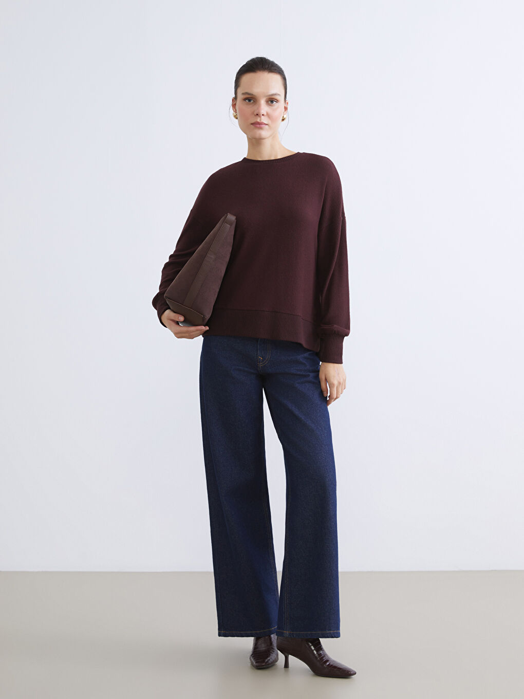 Crew Neck Oversize Women's Sweatshirt-1